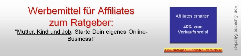 Werbemittel Banner Mutter Kind und Job Ratgeber